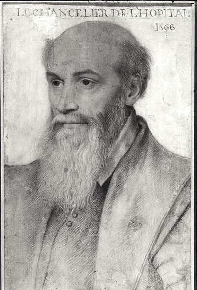 صورة لمستشفى ميشيل دي إل (c.1504-73) 1566 بواسطة المدرسة الفرنسية