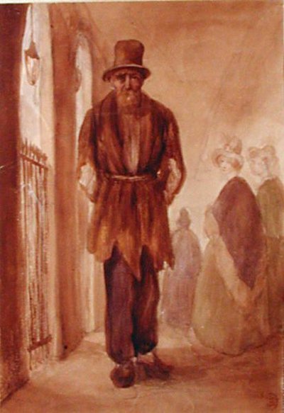صورة للسيد Chodruc-Duclos (1780-1842) في القصر الملكي ، حوالي 1820 (حبر وغسل على ورق) بواسطة المدرسة الفرنسية