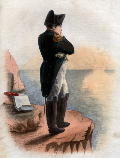 صورة لنابليون الأول (1769-1821) في جزيرة سانت هيلانة. بواسطة المدرسة الفرنسية