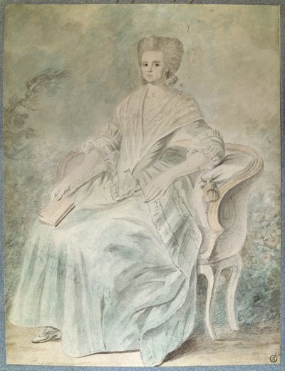 صورة لأوليمبي دي جوج (أرملة أوبري المعروفة أيضًا باسم ماري جوز) (مدام أوبري) (1748-1793) نسوية وسياسية وامرأة أدبية. لوحة مائية مجهولة من القرن الثامن عشر. خافت. 0،21 × 0،28 م. باريس ، متحف اللوفر بواسطة المدرسة الفرنسية