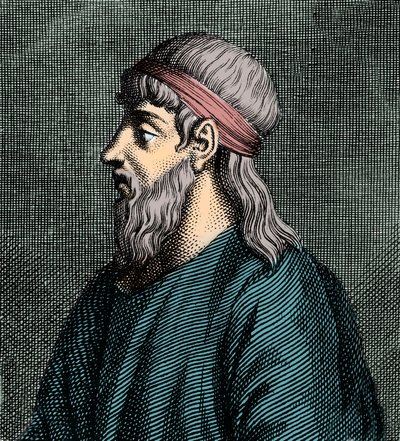 صورة لبارمنيدس إيليا (fl.c 5th BC) الفيلسوف اليوناني. بواسطة المدرسة الفرنسية