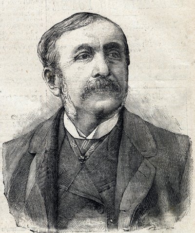 بورتريه بول ، كونت رموسات (1831-1897) صحفي وكاتب فرنسي بواسطة المدرسة الفرنسية