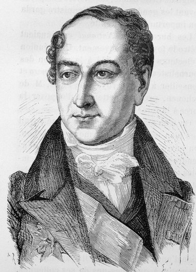 صورة شخصية لبيرونيت (أو بيرونيت) ، سياسي فرنسي (1778-1854) - في "" L'Histoire de France "" لهنري مارتن بواسطة المدرسة الفرنسية