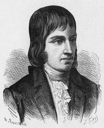 صورة لفيليب ليبون (1769 - 1804) ، مهندس وكيميائي فرنسي (مخترع إضاءة الغاز) - في ألبوم دي لا ساينس ؛ علماء لامعون الاكتشافات العظيمة "" "1896. بواسطة المدرسة الفرنسية