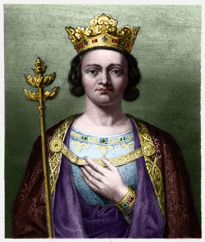 صورة لفيليب الخامس الطويل (1294 - 1322) ، ملك فرنسا - في "" Histoire des Francais "" للافالي ، نقش ، بدون تاريخ. بواسطة المدرسة الفرنسية