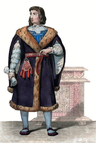 صورة فيليب دي كومينز (Commynes أو Comines) (1447-1511) ، كاتب ودبلوماسي فرنسي. بواسطة المدرسة الفرنسية