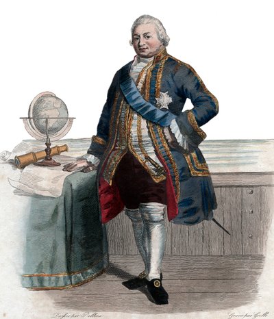 صورة لبيير أندريه دي سوفرين دي سانت تروبيز ، مأمور سوفرين (1729-1788) ، أميرال فرنسي. بواسطة المدرسة الفرنسية