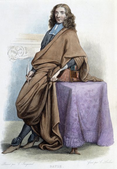 Portrait of Pierre Bayle, French philosopher and writer (1647-1706) - in “” Le Plutarque francais””, by Mennechet بواسطة المدرسة الفرنسية