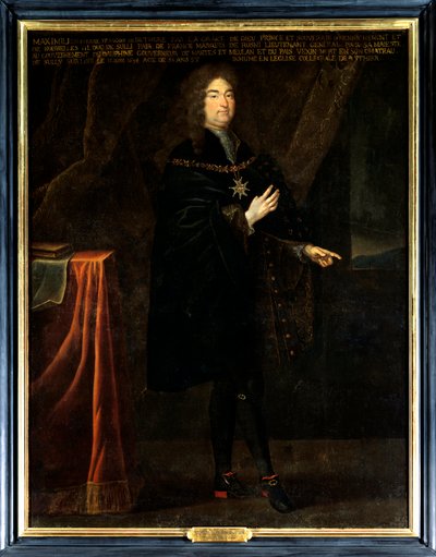 صورة لبيير فرانسوا ماكسيميليان الرابع من بيتون ، دوق سولي الثالث (1640-1694). لديه قلادة شارة وسام الروح القدس (وسام الروح القدس). لوحة مجهولة من القرن السابع عشر. زيت على قماش. ذكر إلزامي: بواسطة المدرسة الفرنسية