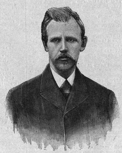 صورة بورتريه فريدجوف نانسن (1861-1930) ، مستكشف نرويجي. نقش في "La gazette du dimanche" في 5 مارس بواسطة المدرسة الفرنسية