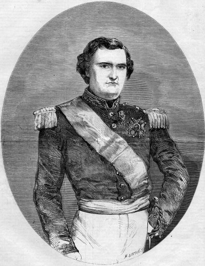 صورة للأمير نابليون جوزيف تشارلز بول بونابرت (1822-1891). نقش في "" Le Monde Illustré "" رقم 94 بتاريخ 29 يناير 1859. بواسطة المدرسة الفرنسية