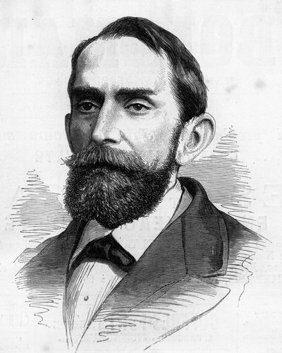 صورة رافائيل وينسيسلاو نونيز موليدو (1825-1894) ، رئيس كولومبيا. نقش في "" Le Monde Illustré "" رقم 1210 بتاريخ 5 يونيو بواسطة المدرسة الفرنسية