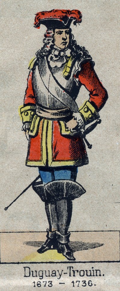 صورة لرينيه دوجواي تروين (دوجواي-تروين) (رينيه تروين دو غيو ديت) (1673-1736) بحار فرنسي. صورة إبينال من نهاية القرن التاسع عشر. بواسطة المدرسة الفرنسية