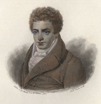 صورة لروبرت فولتون (1765-1815) ، مهندس أمريكي. في "" صور الرجال النافعين "" بواسطة المدرسة الفرنسية