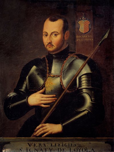 صورة للقديس إغناطيوس دي لويولا (1491-1556) مؤسس رهبانية اليسوعيين. لوحة مجهولة للمدرسة الفرنسية بواسطة المدرسة الفرنسية