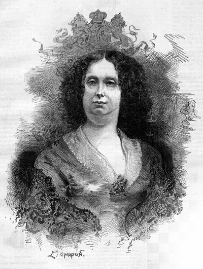 صورة لصوفي فريدريك ماتيلد من فورتمبيرغ (1818-1877) ، ملكة هولندا. نقش في "" Le Monde Illustré "" رقم 1053 بتاريخ 16 يونيو 1877. بواسطة المدرسة الفرنسية