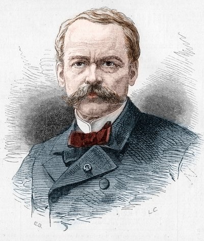 صورة لثيودور باريير (1823-1877) ، كاتب مسرحي فرنسي. نقش في "" Le Monde Illustré "" رقم 1071 بتاريخ 20 أكتوبر 1877. بواسطة المدرسة الفرنسية