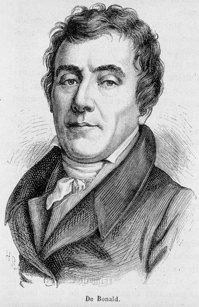 Portrait of Viscount Louis de Bonald (1754 - 1840), French political writer - in “L