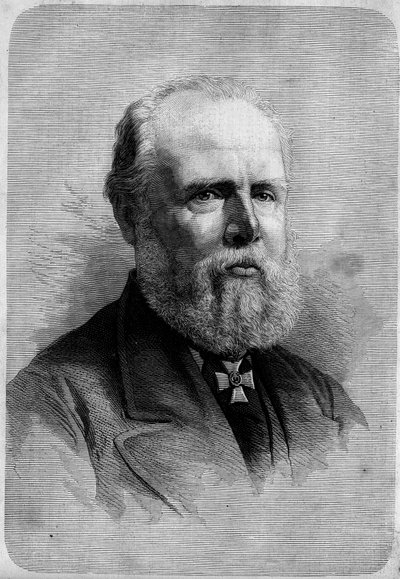 صورة وليام الثالث (1817-1890) ، ملك هولندا. نقش في "" Le Monde Illustré "" رقم 1139 بتاريخ 25 يناير بواسطة المدرسة الفرنسية