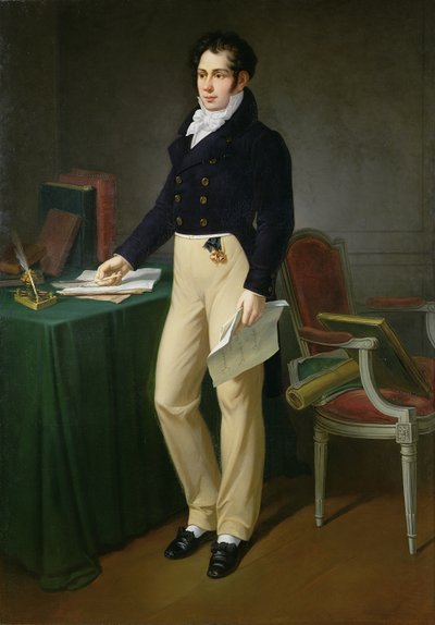 صورة لشاب يحمل جريدة Sourds-Muets et Bleugles ، 1830-40 بواسطة المدرسة الفرنسية