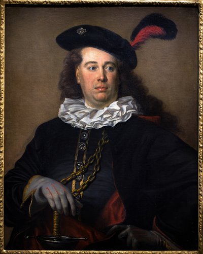 صورة شخصية لممثل أو رجل في زي تنكري، حوالي عام 1785 بواسطة المدرسة الفرنسية