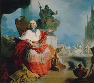 صورة للكاردينال لويس أنطوان دي نواي (1651-1729)، رئيس أساقفة باريس بواسطة المدرسة الفرنسية