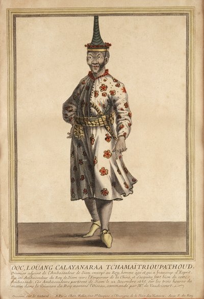 صورة لأحد سفراء سيامي في لويس الرابع عشر ، 1685 بواسطة المدرسة الفرنسية