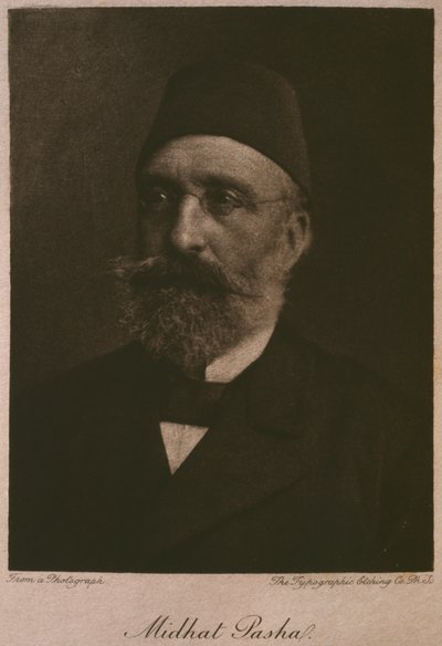 صورة للخديوي توفيق ، من مصر لجورج موريتز إيبرس (1837-1898) ، 1881 (النقش بالوزن الثقيل) بواسطة المدرسة الفرنسية