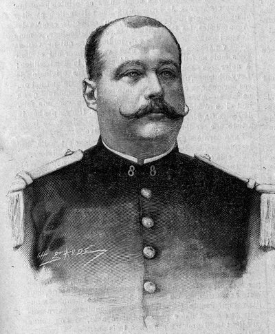 صورة للماركيز باتريس دي ماك ماهون (ماك ماهون) (1855-1927). نقش في "La gazette du dimanche" في 5 مارس بواسطة French School