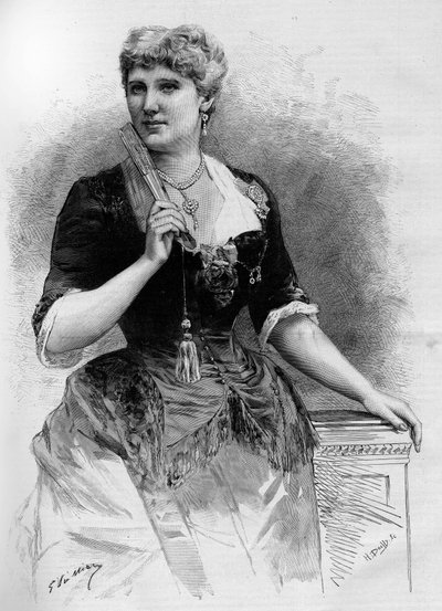صورة للسوبرانو السويدية كريستين نيلسون (1843-1921) ، في العالم المصور 1887. بواسطة المدرسة الفرنسية