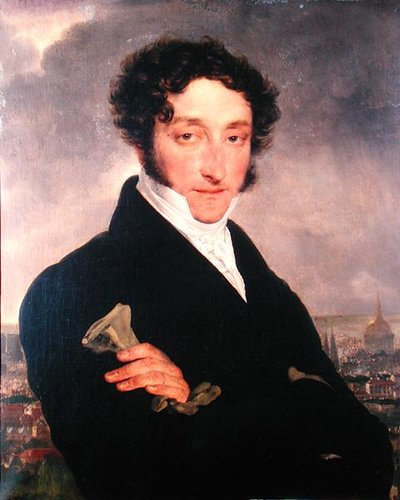 صورة يُفترض أنها لتشارلز نودييه (1780-1844) (زيت على قماش) بواسطة المدرسة الفرنسية
