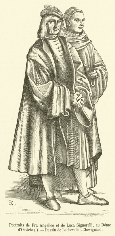 Portraits de Fra Angelico et de Luca Signorelli, au Dome d