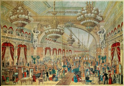 Poster for shops (or galleries) Crespin Dufayel on Boulevard Barbes in Paris. 19th century Paris. Decorative Arts بواسطة المدرسة الفرنسية