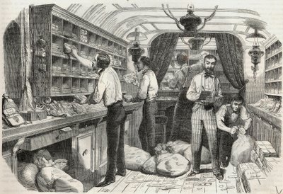 المشاركات: interieur du bureau ambulant - نقش في "Tableau-de-Paris" بواسطة Edmond Texier 1852 بواسطة المدرسة الفرنسية