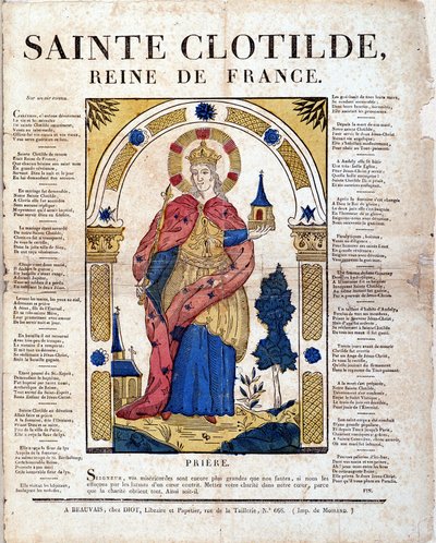 Prayer to Saint Clotilde - image of Epinal بواسطة المدرسة الفرنسية