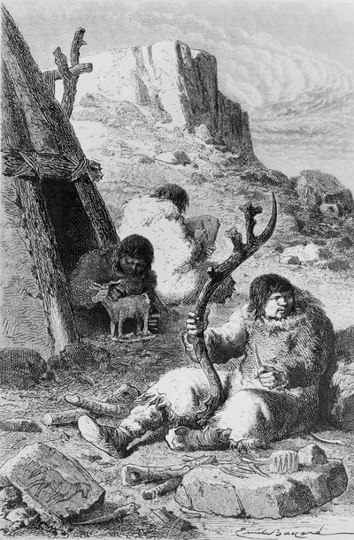 نشر فنانو ما قبل التاريخ ، من LHomme Primitif بواسطة Louis Figuier ، Hachette ، 1870 بواسطة المدرسة الفرنسية
