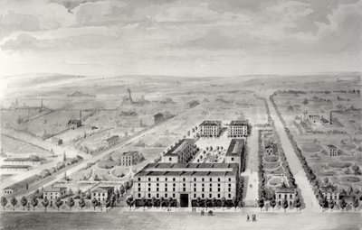 مشروع تطوير الإسكان في نابليون ، 58 شارع روشكوارت ، باريس ، 1849 (مرحاض على ورق) بواسطة المدرسة الفرنسية