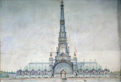 Projet يرفض تعديل برج إيفل لمعرض 1889 لجوستاف راولين بواسطة المدرسة الفرنسية