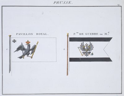 الأعلام البروسية ، من كتاب الأعلام الفرنسية ، c.1819 بواسطة المدرسة الفرنسية