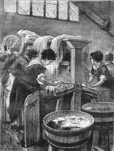 الغسيل العام، ورشة الغسيل، استخدام المياه 1880 بواسطة المدرسة الفرنسية