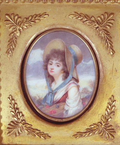 Pulcherie de Valence يحمل مجموعة من القمح مع الخشخاش وزهور الذرة ، ج. 1783 (مرحاض) بواسطة المدرسة الفرنسية