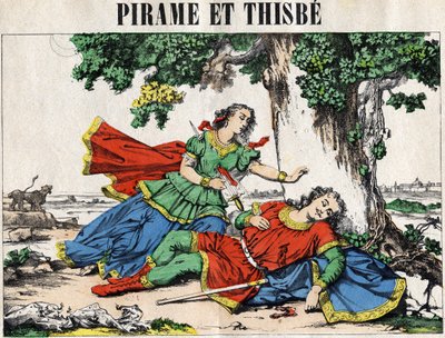 Pyramus (Pirame) و Thisbe ، حكاية Ovid في "" التحولات ". بواسطة المدرسة الفرنسية