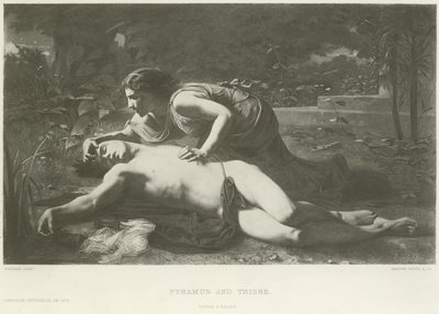 Pyramus and Thisbe (الحفر) بواسطة المدرسة الفرنسية
