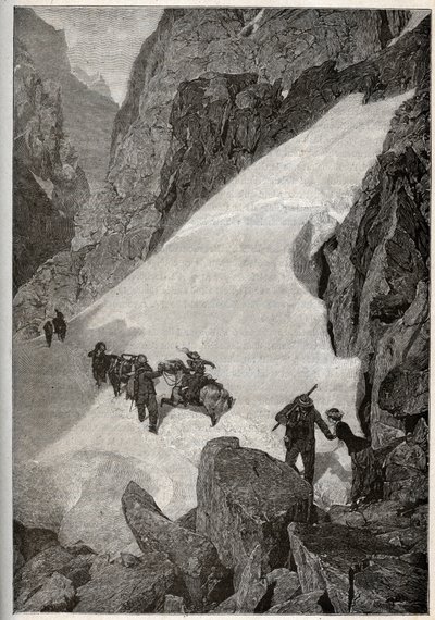 البيرينيه - صعود Pic du Midi - نقش في "" PATRIE - الوصف PIQUE DE LA FRANCE EN 6 VOLUES BY LUCIEN HUARD - نهاية القرن التاسع عشر بواسطة المدرسة الفرنسية