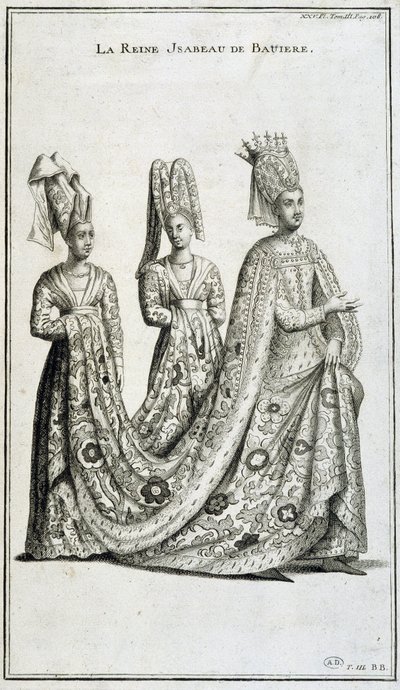 الملكة إيزابو (إيزابيلا ، إليزابيث) ملكة بافاريا (1371-1435) بواسطة المدرسة الفرنسية