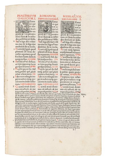 Quincuplex Psalterium ، تم تحريره بواسطة Jacques Le Fèvre d&39;Etaples ، باريس: Henri Estienne ، الطبعة الثانية بواسطة المدرسة الفرنسية