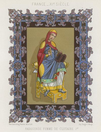 Radegund ، زوجة كلوثر الأول بواسطة المدرسة الفرنسية