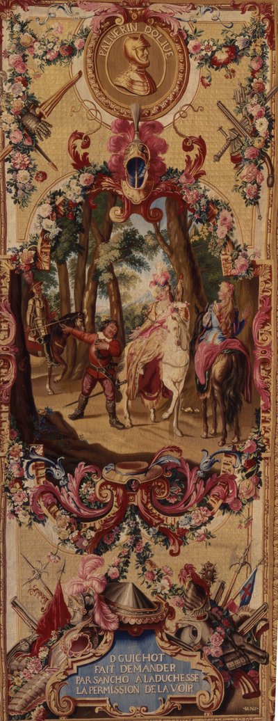نسيج Regence Gobelins مع قصة Don Quixote ، 1717-18 بواسطة المدرسة الفرنسية