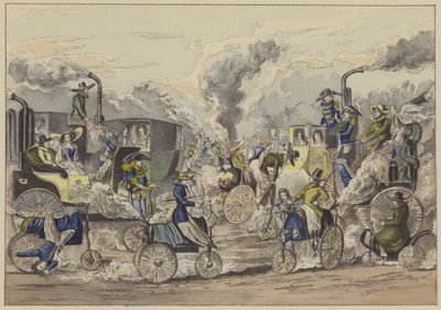 ريجنت بارك ، لندن ، عام 1831 (نقش ملون) بواسطة المدرسة الفرنسية