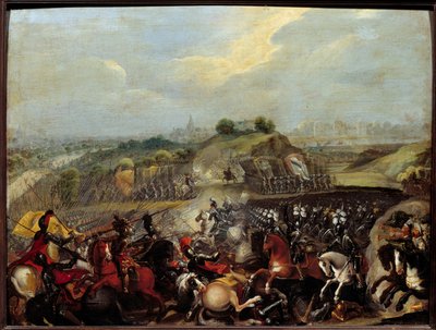 Religious Wars: “” Henry IV at the Battle of Ivry on 14/03/1590” The Battle of Ivry on 14/03/1590 saw the victory of the royal army against the Catholic League. Maximilian of Bethune, Duke of Sully, the king
